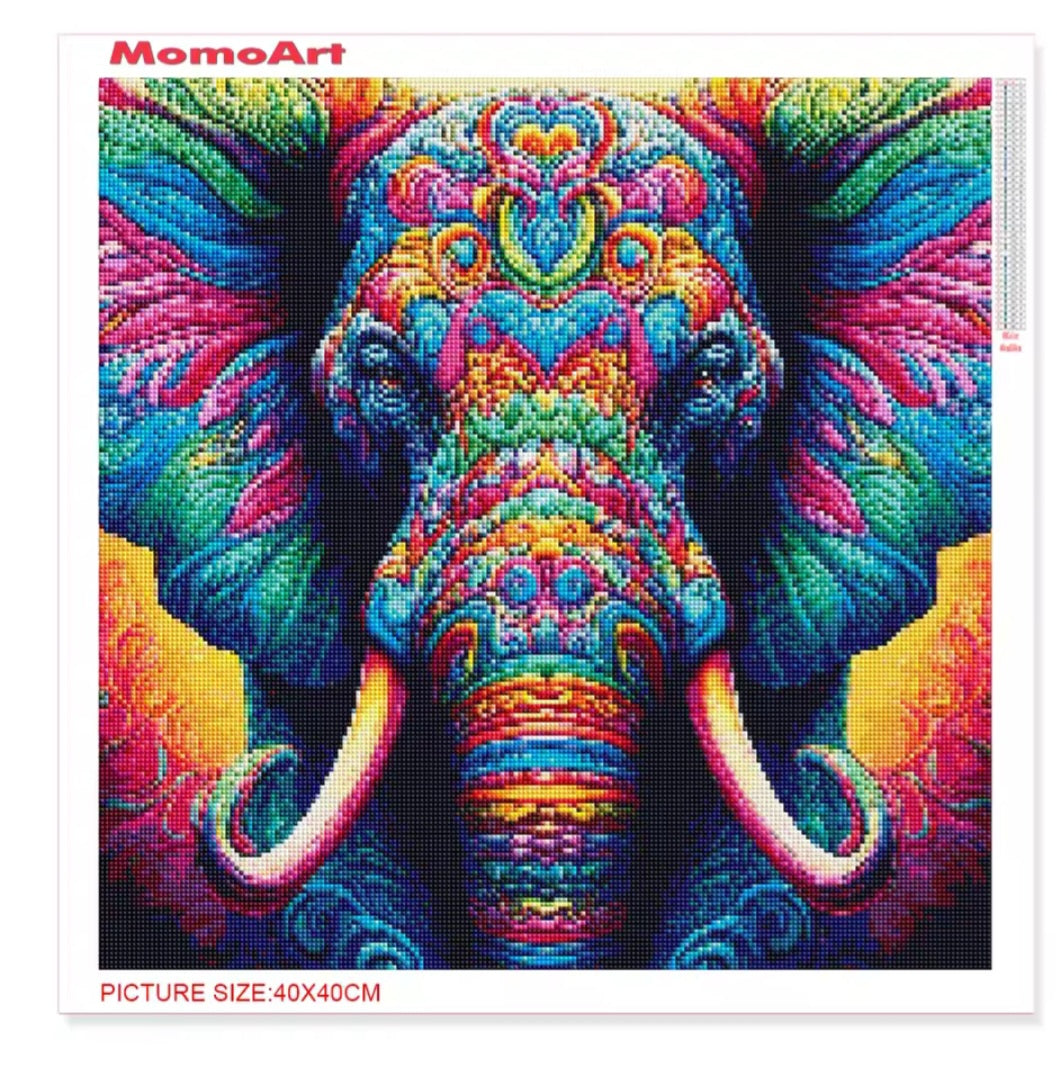 Elephant Diomond Embroidery Painting.