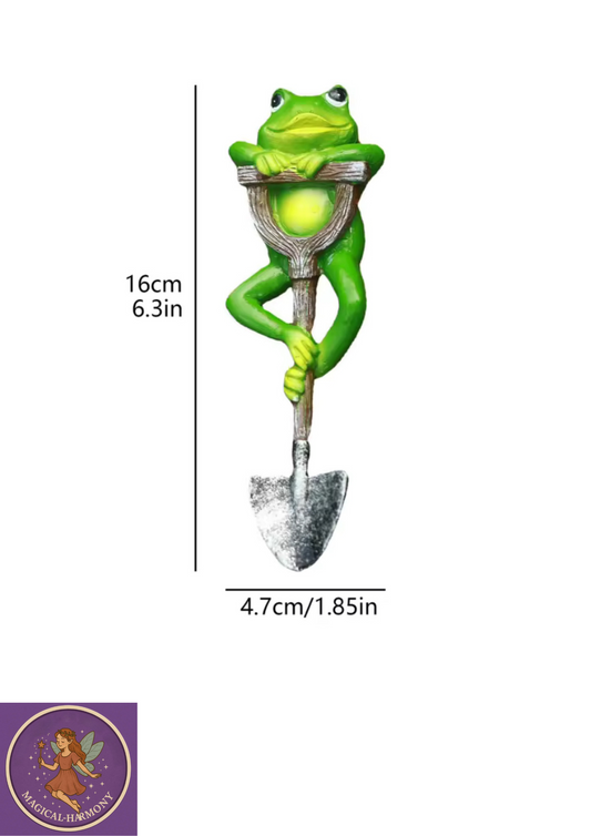1pc Creative FrogGnome Shovel Outdoor Garden Bonsai Craft Decorations