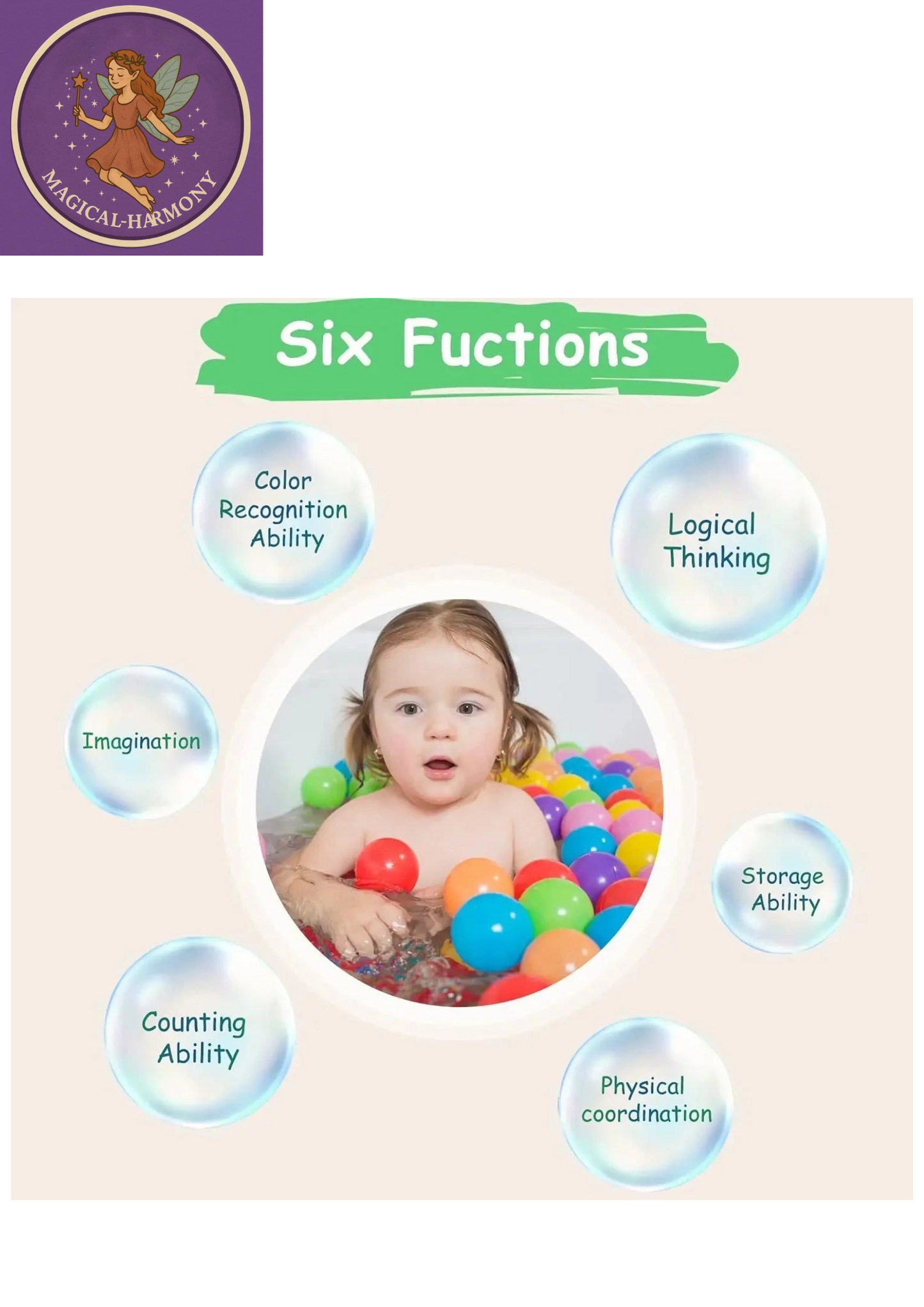 48PCS Colorful Air Wave Balls Pool Water Children Fun Toys Free Squeezing Outdoor Sports Balls Environmental Air Balloons