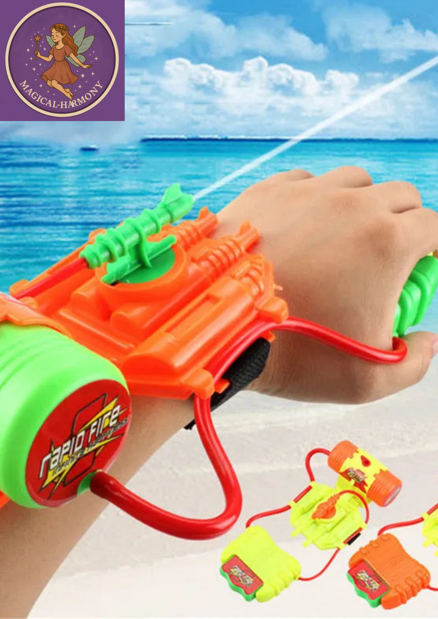 Water Gun Toys Fun Spray Wrist Hand-held Children's Outdoor Beach Play Water Toy For Boys Sports Summer Pistol Gun Weapon Gifts