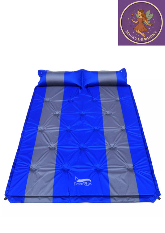2 Person Air Mattress Self-Inflating Sleeping Mat Attached Air Pillow
