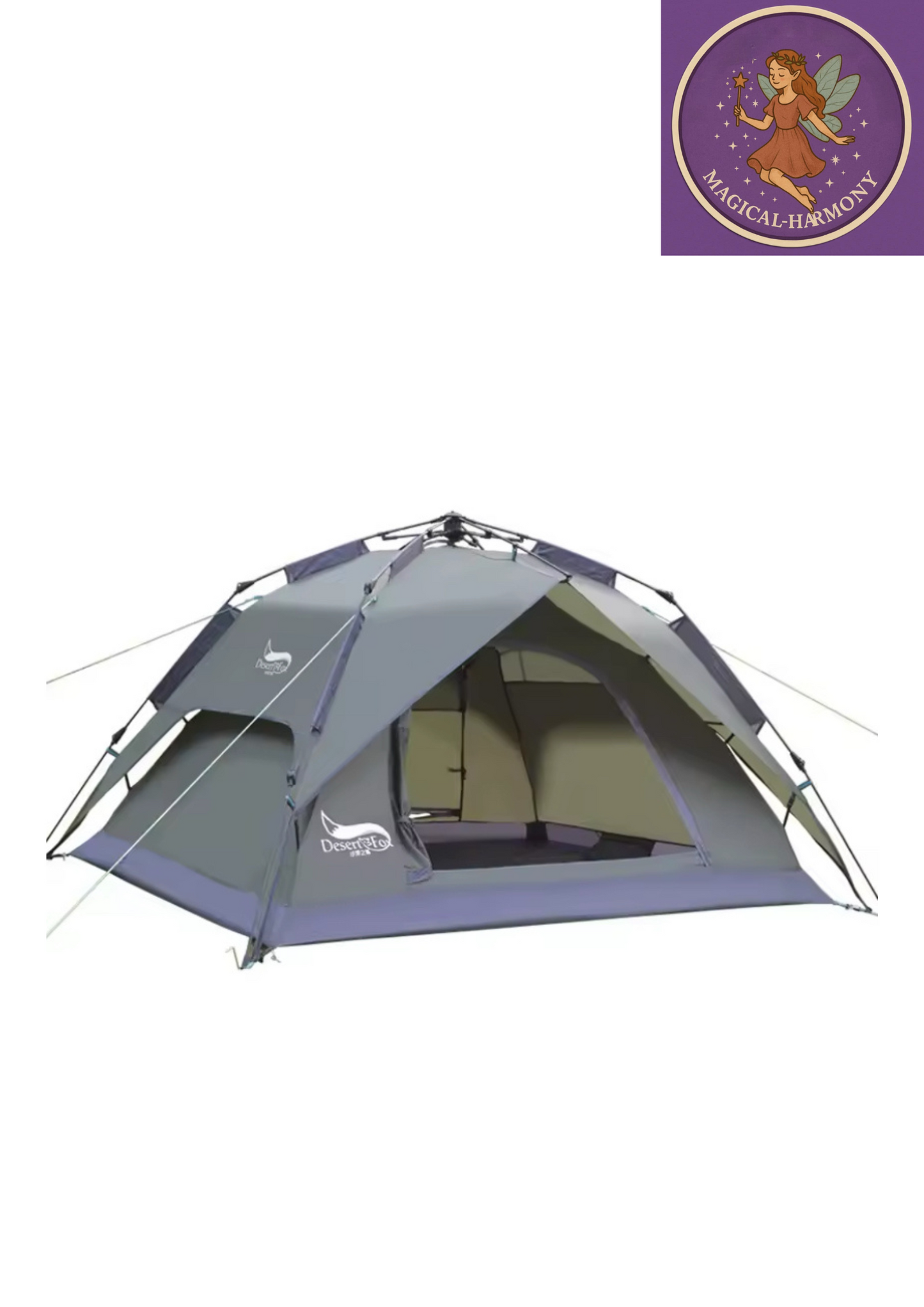 3-4 Person Double Layer Instant Setup Backpacking Tent for Hiking Travel