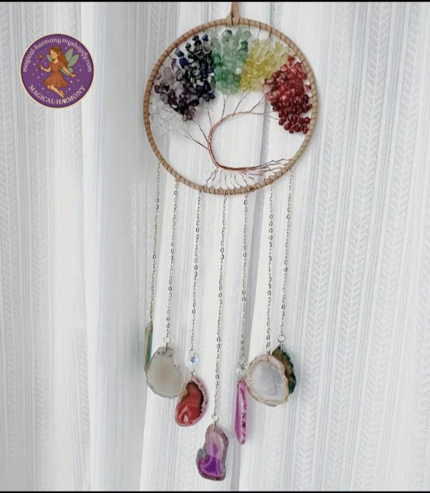 7 Chakra Handmade Dreamcatcher/Windchime