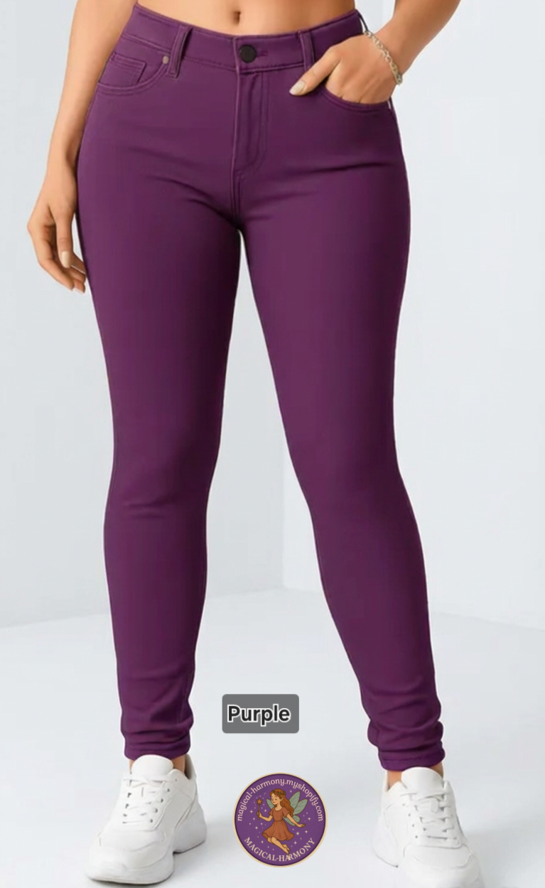 High-Waisted Stretch Jeggings