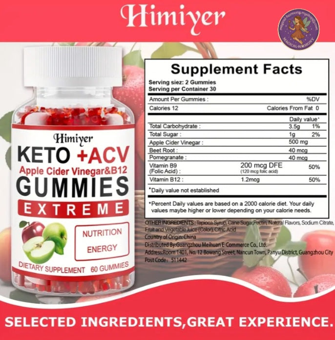 60 Keto + ACV Gummies