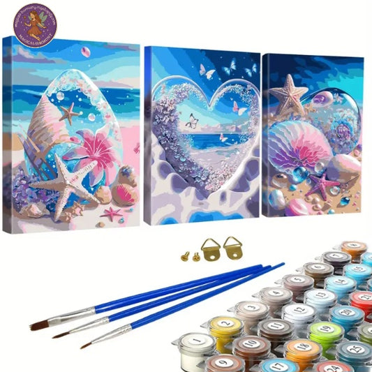 3pcs Paint By Numbers Kit!