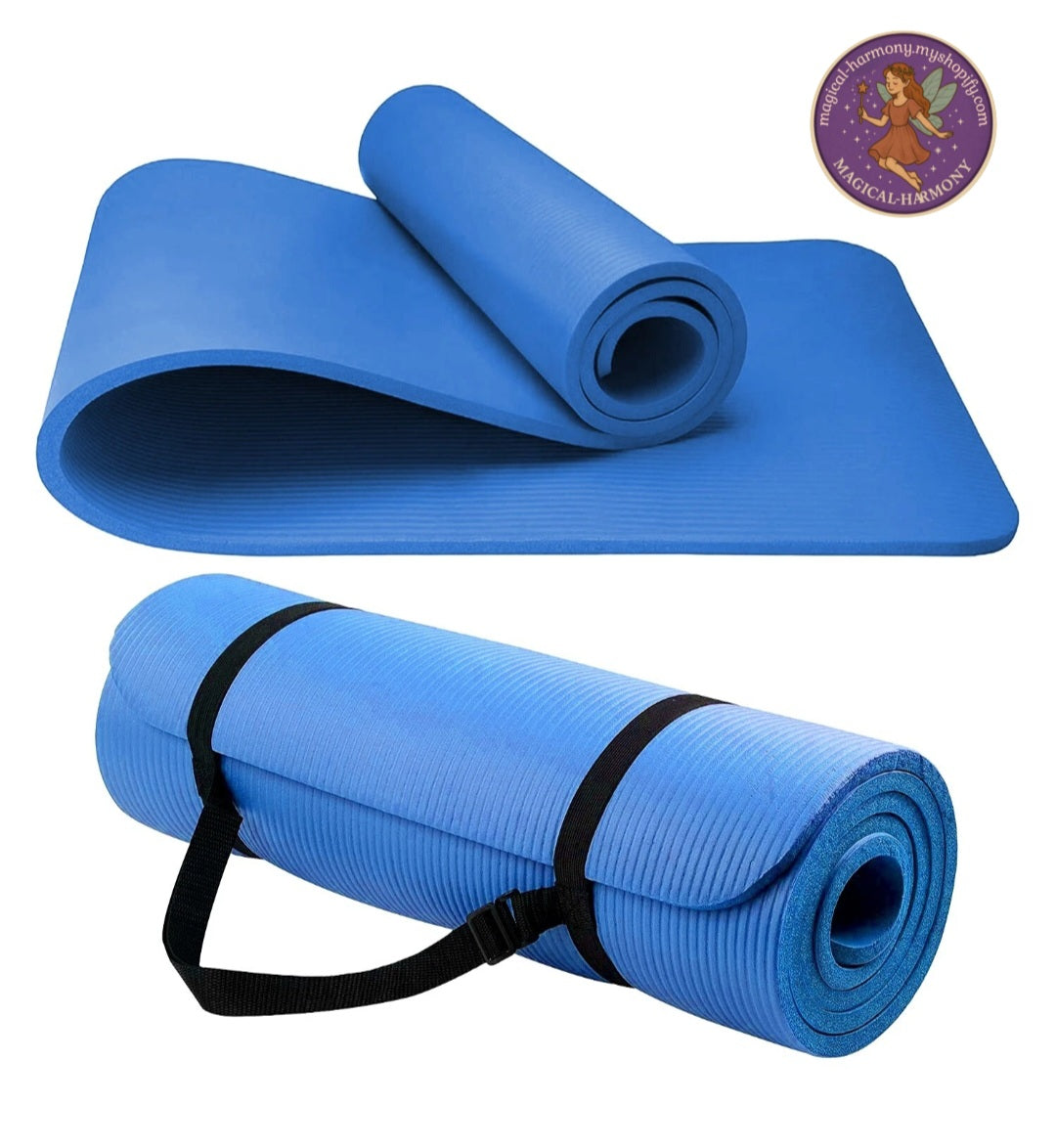 Yoga Mat 10mm Thick Exercise Mat Non Slip NBR