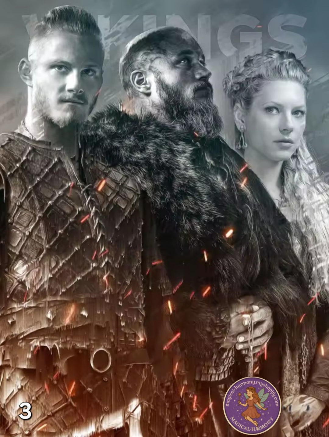 50x70cm Viking Odin & Thor 5D DIY Diamond Painting