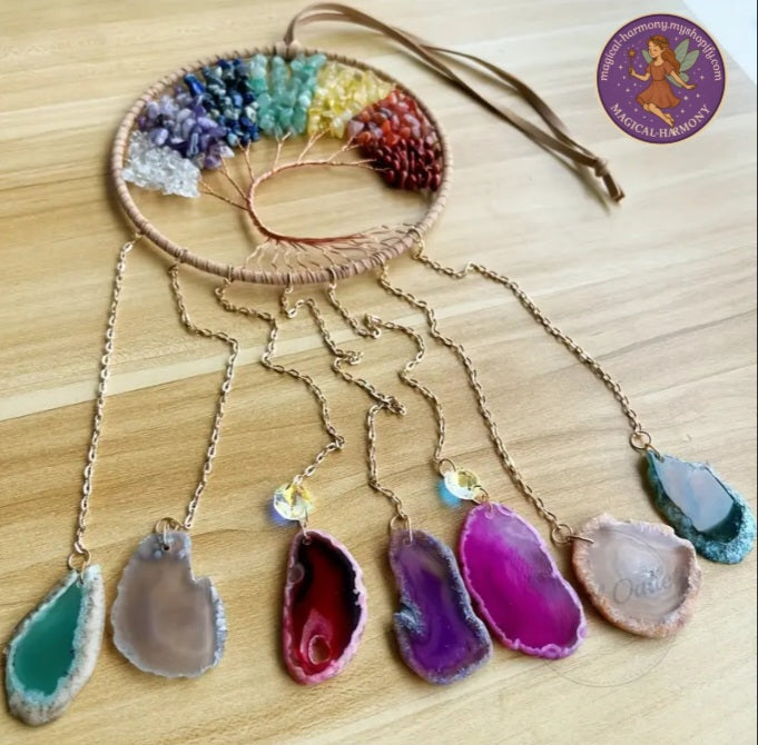 7 Chakra Handmade Dreamcatcher/Windchime