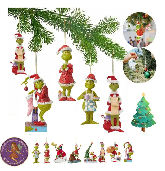 8 Piece Grinch Christmas Tree Decorations