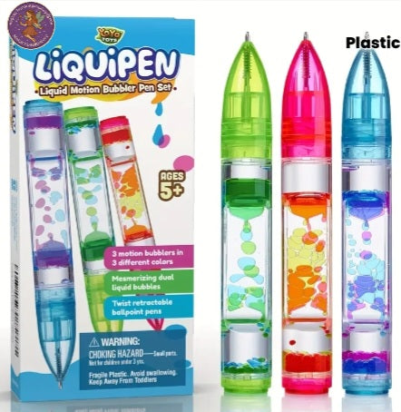 3pcs Vibrant Liquid Motion Bubble Pens