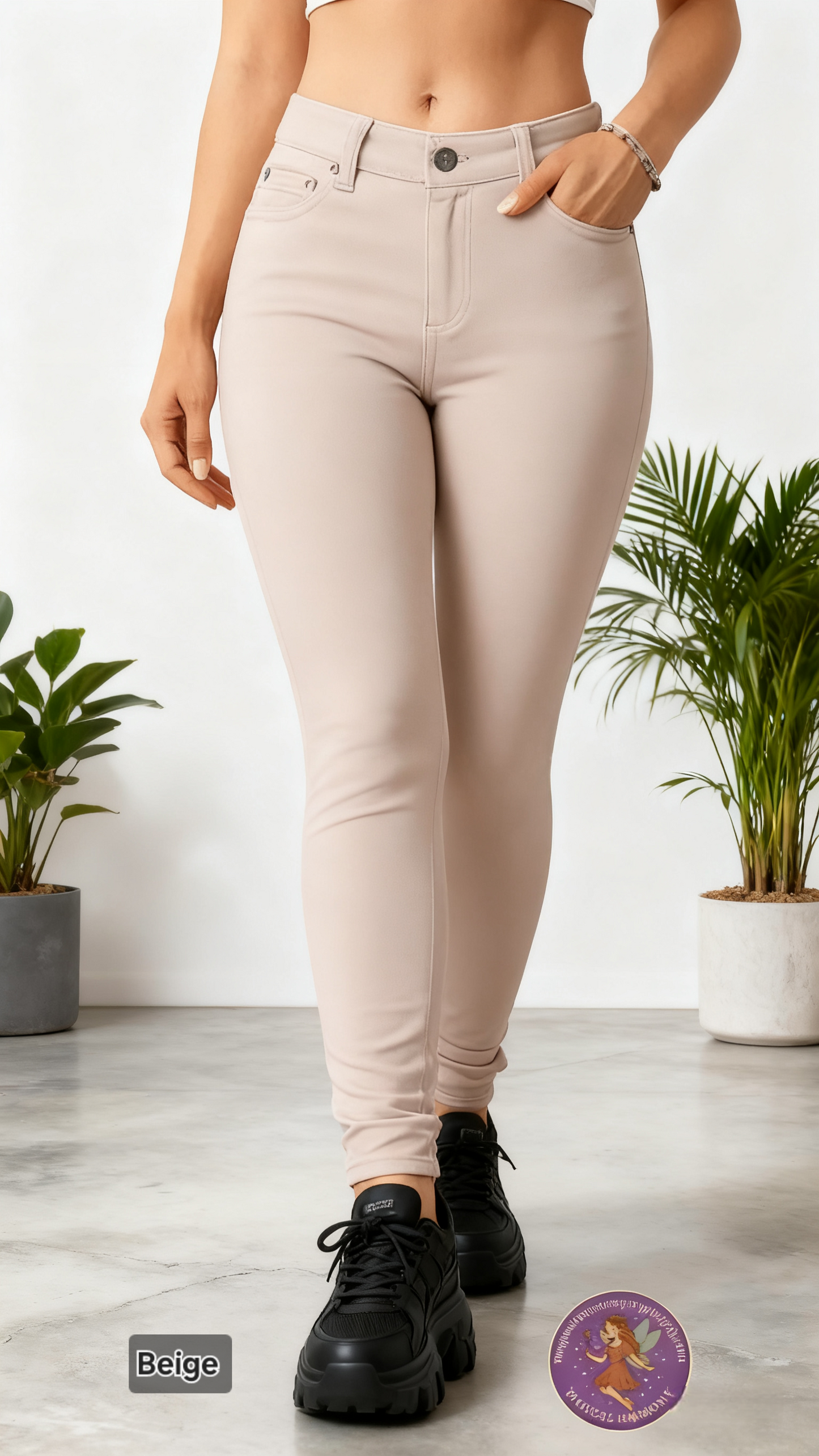 High-Waisted Stretch Jeggings