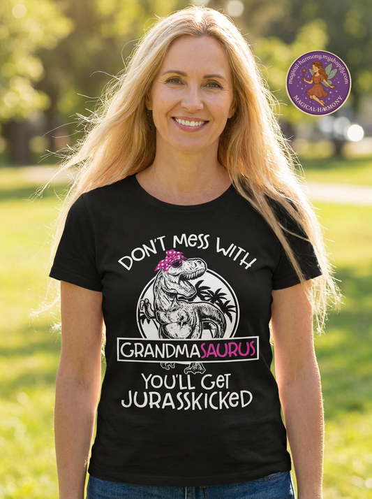 Don’t Mess With Grandma” Dinosaur T-Shirt