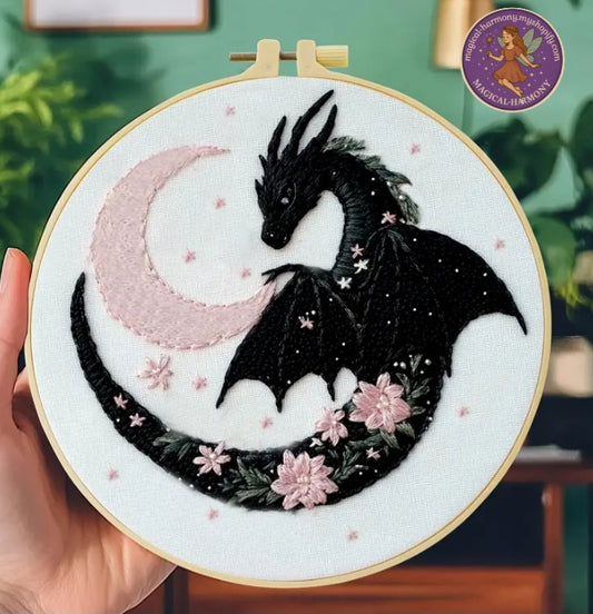 Black Dragon DIY Embroidery Kit