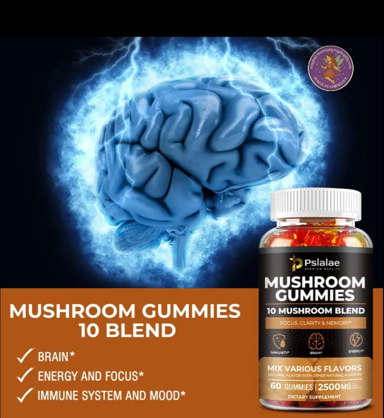 Mushroom Gummies – 10-in-1 Complex (2500mg)