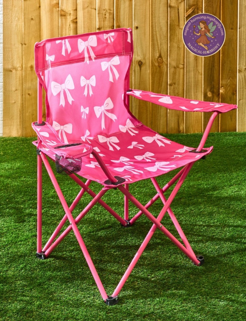 Cute Bow Print Chair.