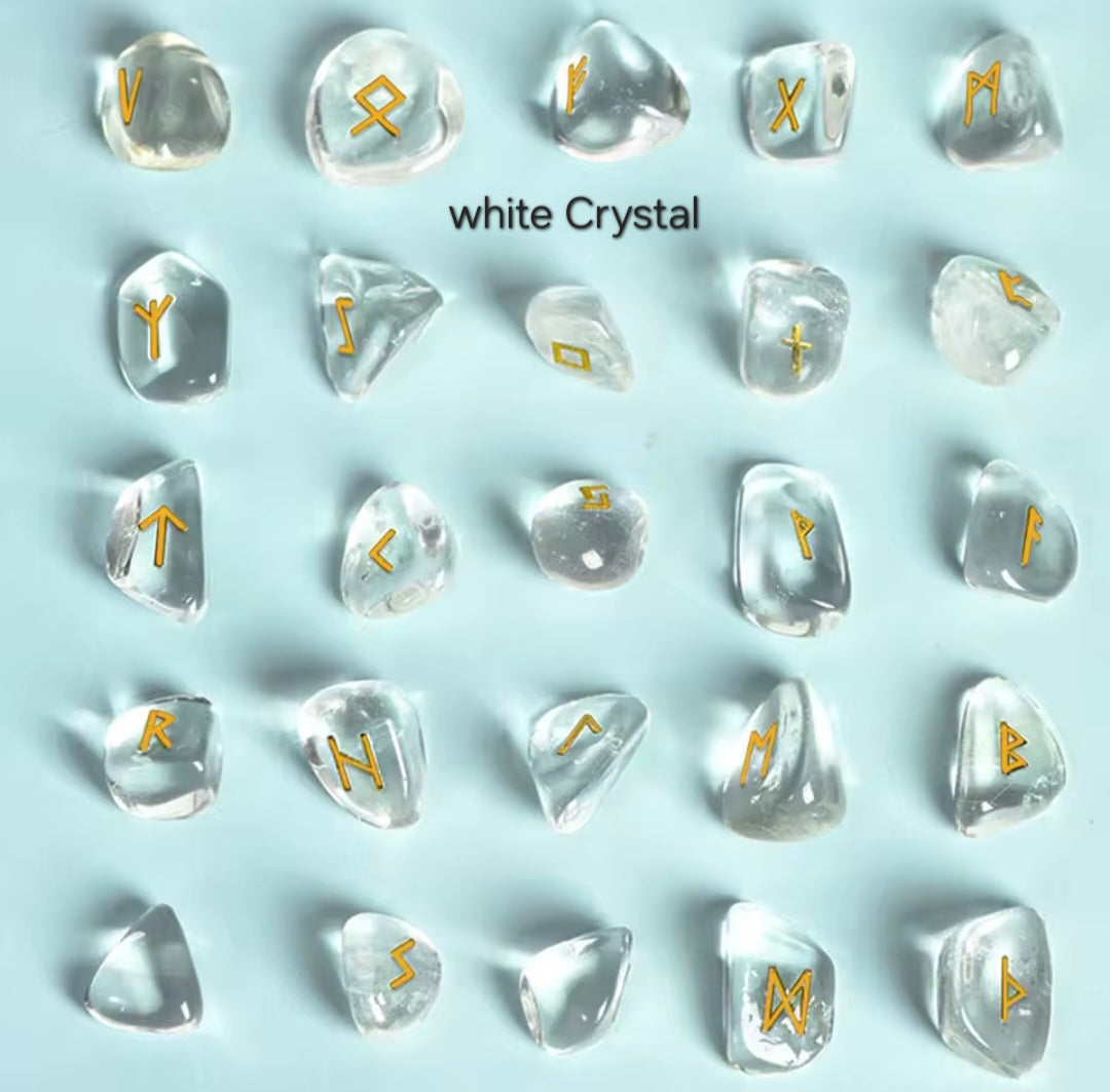 Natural Crystal Rune Stones