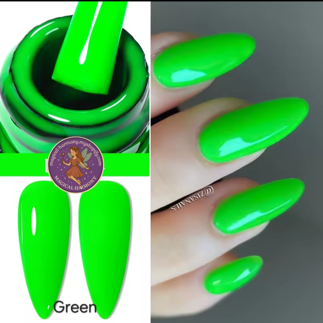 Neon Rubber Base Florescent Gel Nail Polish