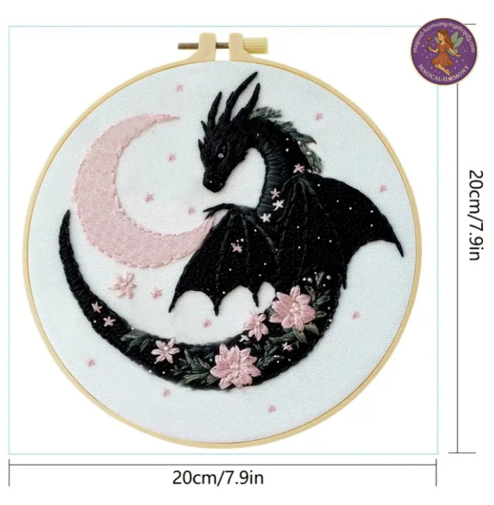 Black Dragon DIY Embroidery Kit