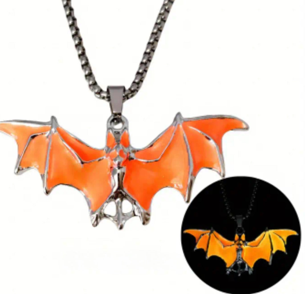 Glowing Bat Necklace.