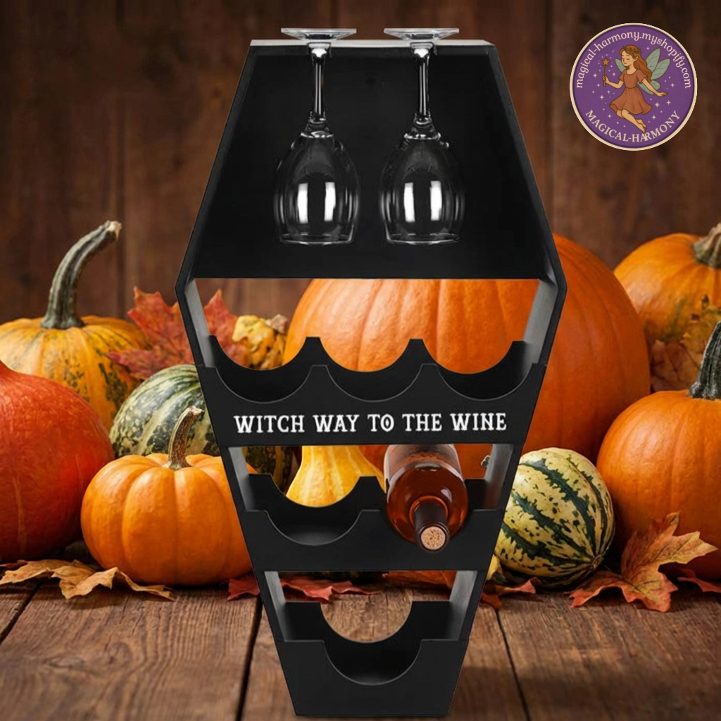 Gothic Coffin Wine Shelf