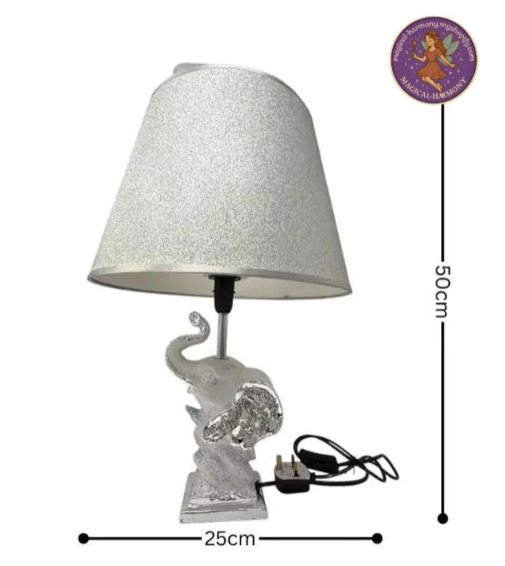 Luxury Silver Elephant Table Lamp