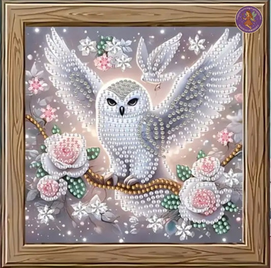 DIY 5D Owl with Spread Wings Diamond Painting Kit