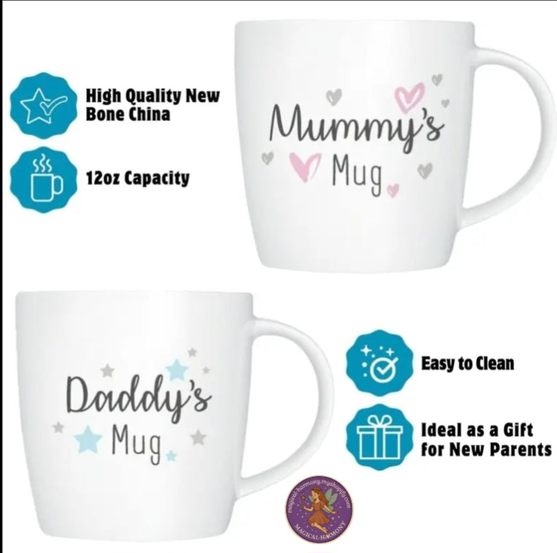 Set of 2 Mummy & Daddy Mugs