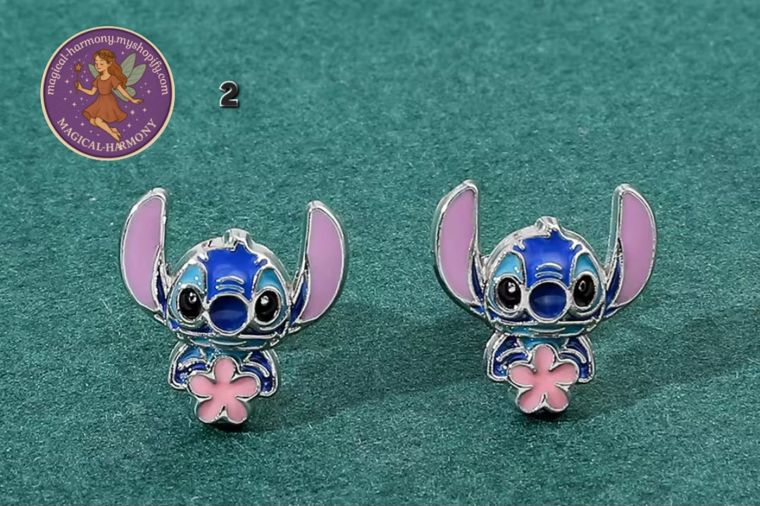 Metal Stitch Pendant Earrings