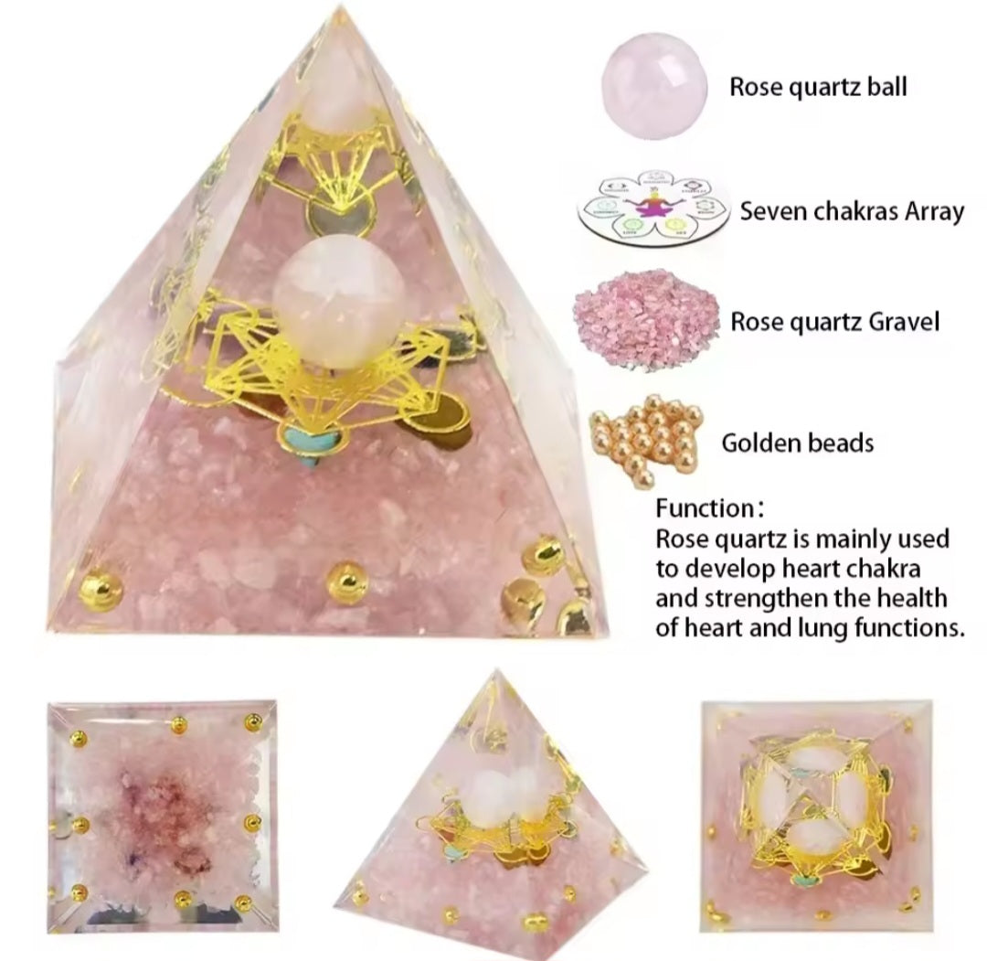 Natural Crystal Energy Generator Pyramid