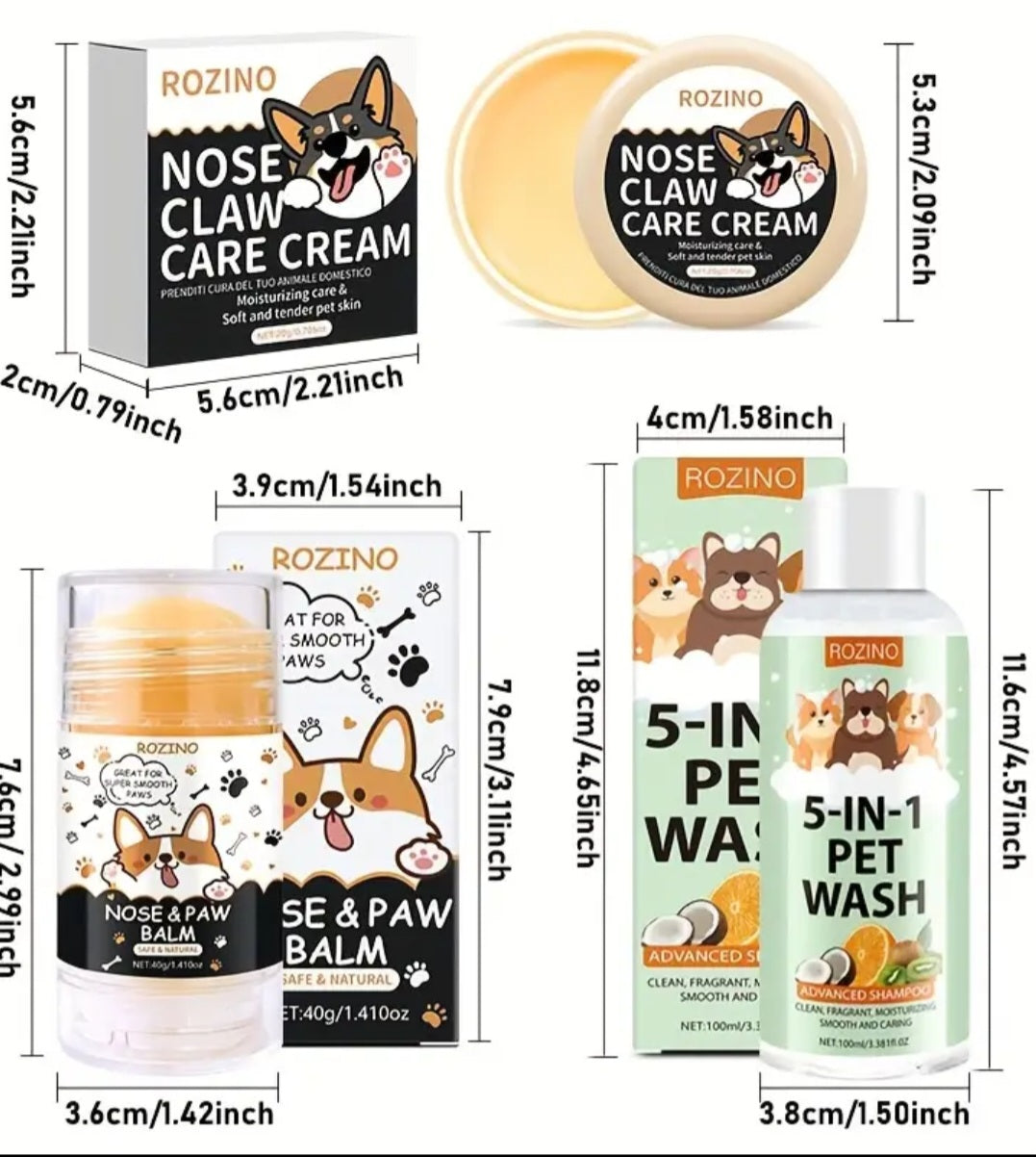 3 Piece Pet Care Set.