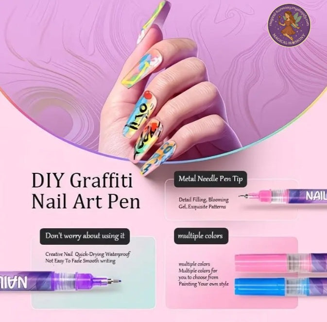 12-Color Nail Art Pen Se