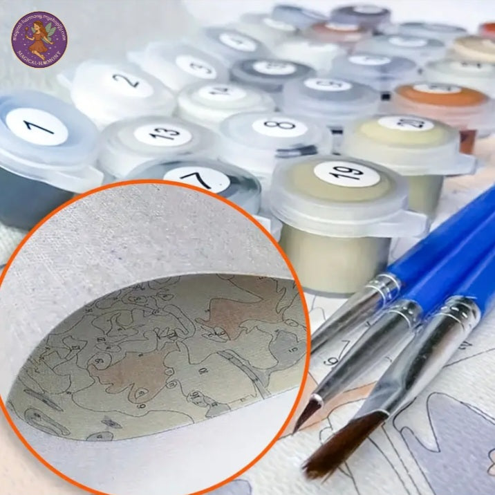 3pcs Paint By Numbers Kit!