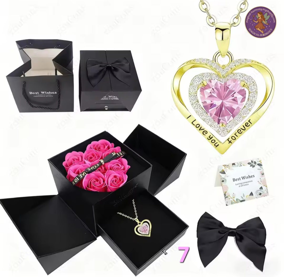 Heart Pendant Necklace Gift Sets.