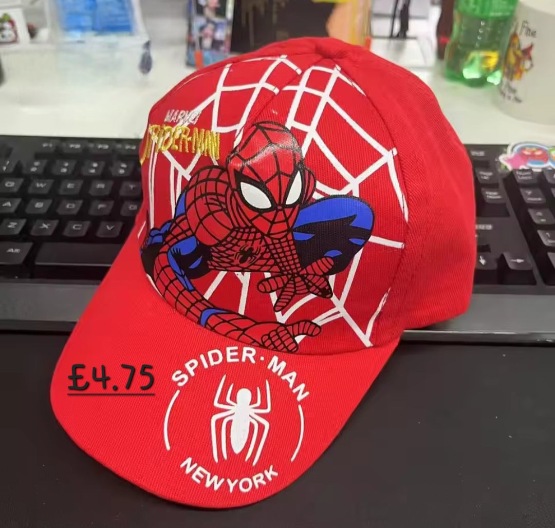 Kids spider baseball/summer cap