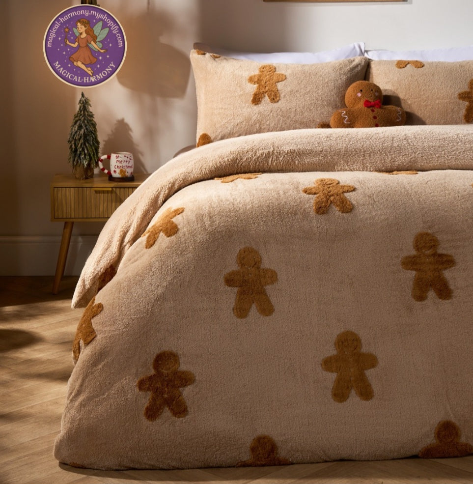 Tufted Gingerbread Man Teddy Duvet Set