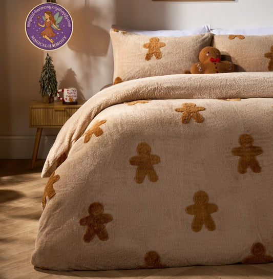 Tufted Gingerbread Man Teddy Duvet Set