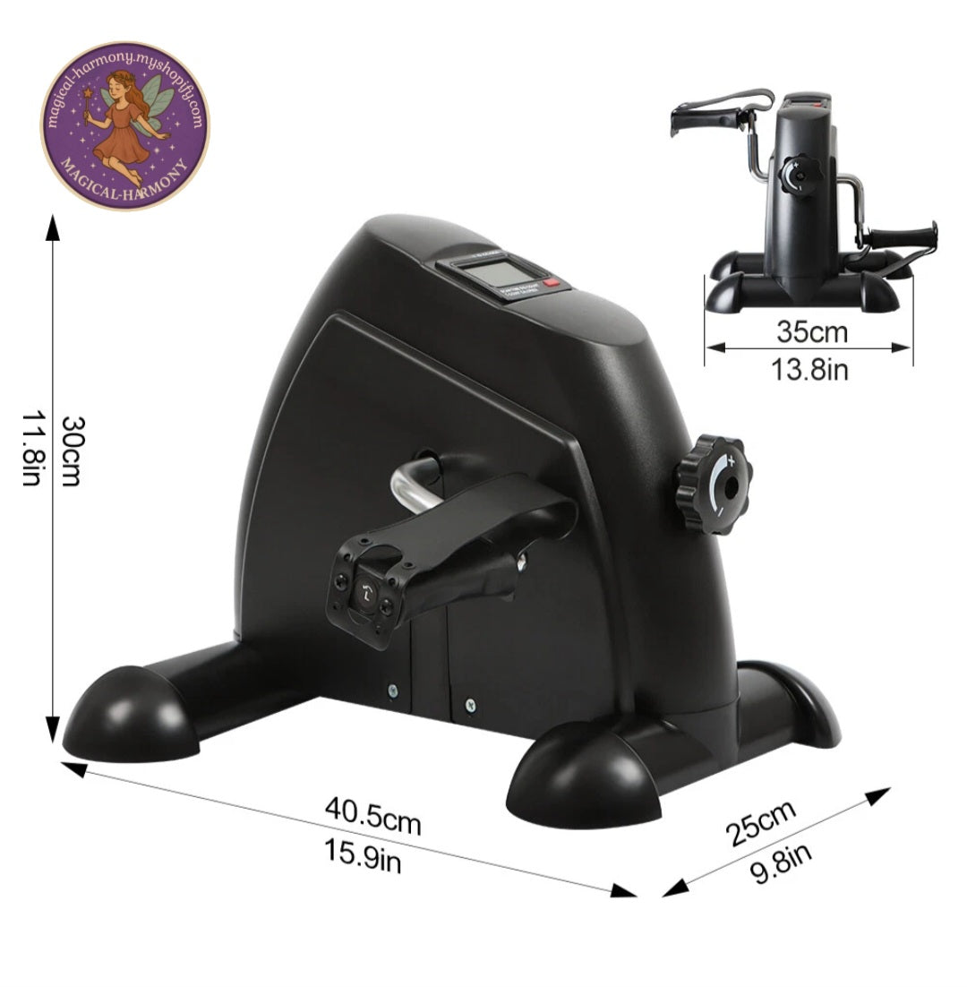 Mini Exercise Bike Under Desk Pedal Exerciser Leg Training w/LCD Display Fitness