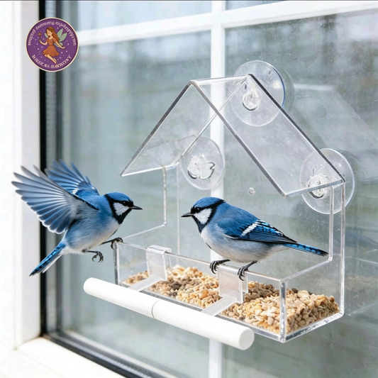 Transparent Outdoor Bird Feeder