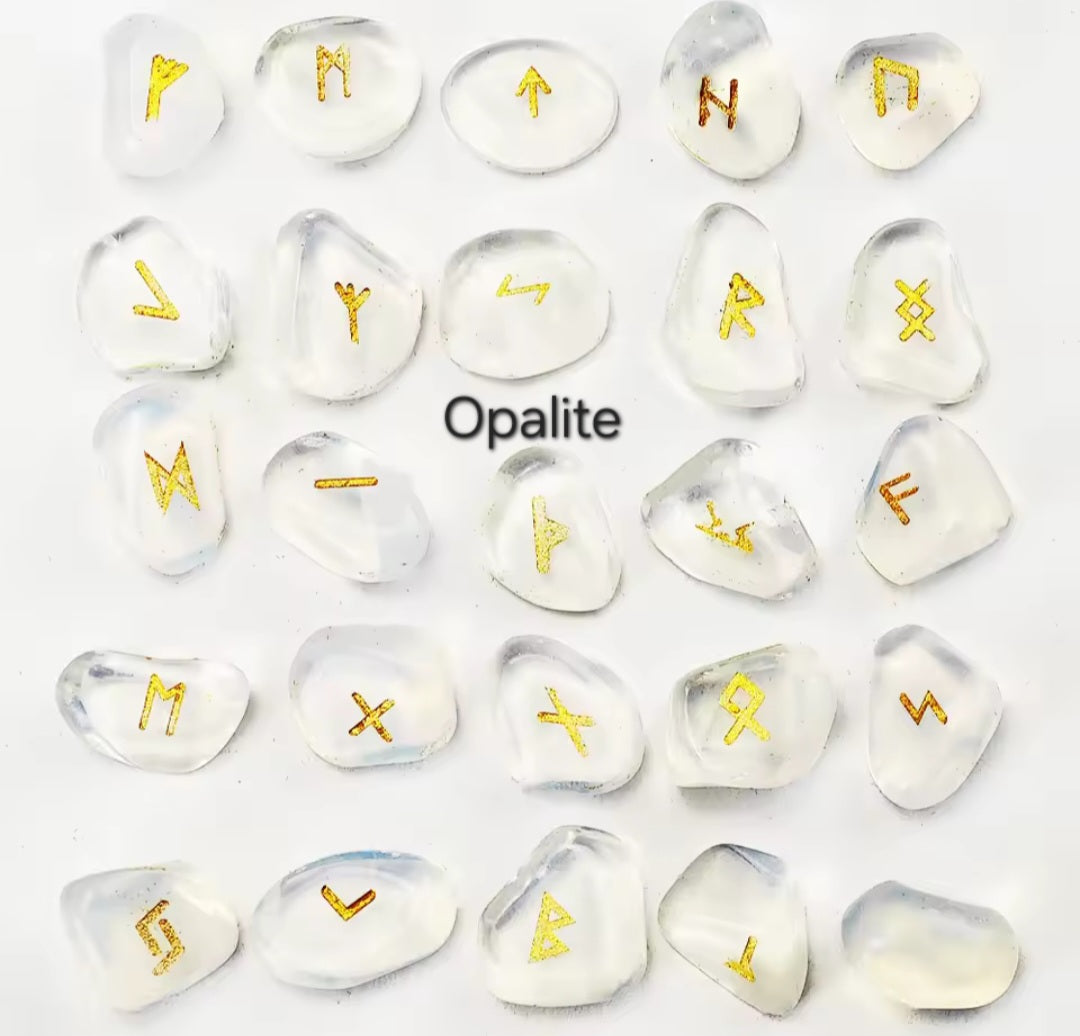 Natural Crystal Rune Stones