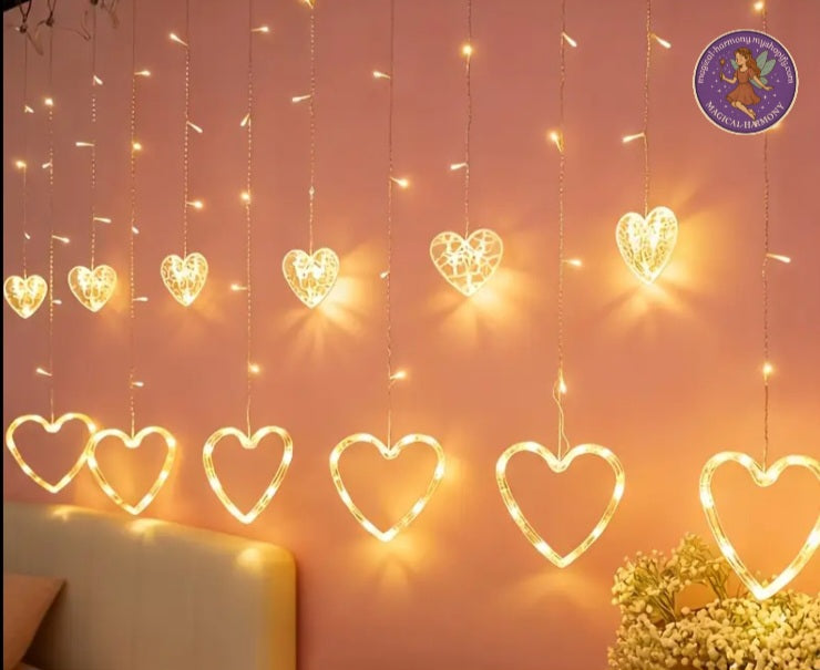 Heart-Shaped LED String Lights 💕