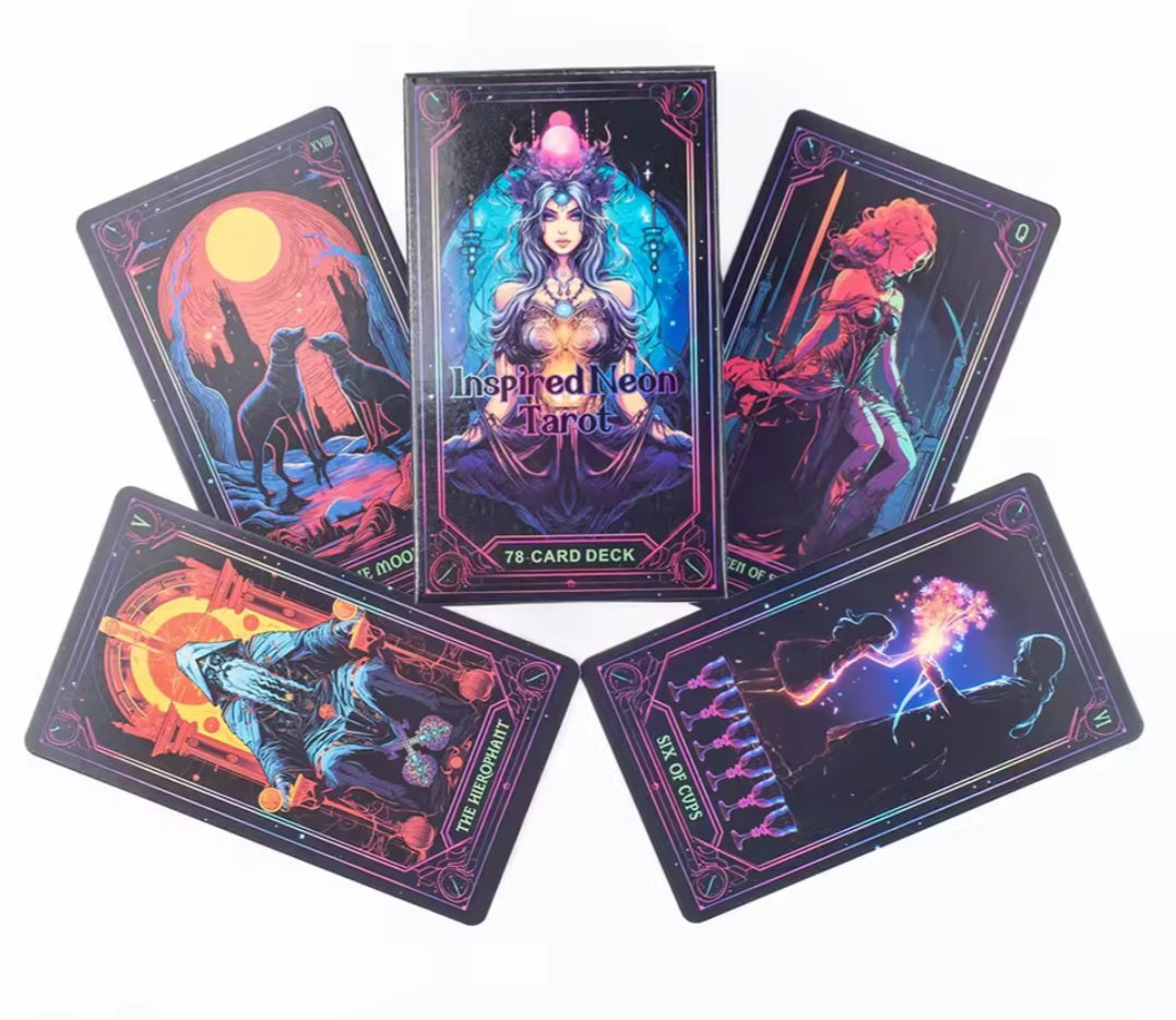 Inspired Neon Tarot Cards