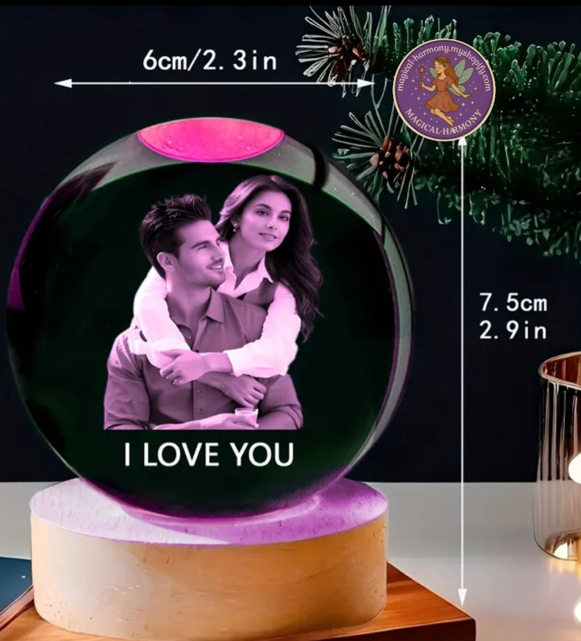 PERSONALISED Crystal Ball Glass Sphere