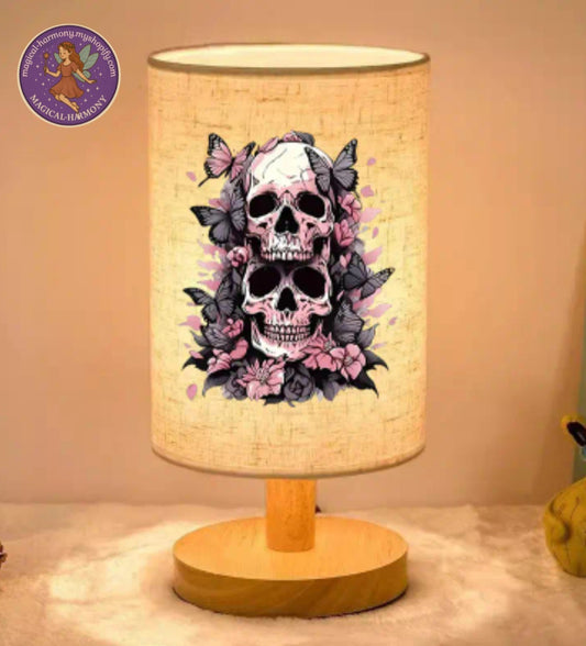 USB Skull And Rose Lamp