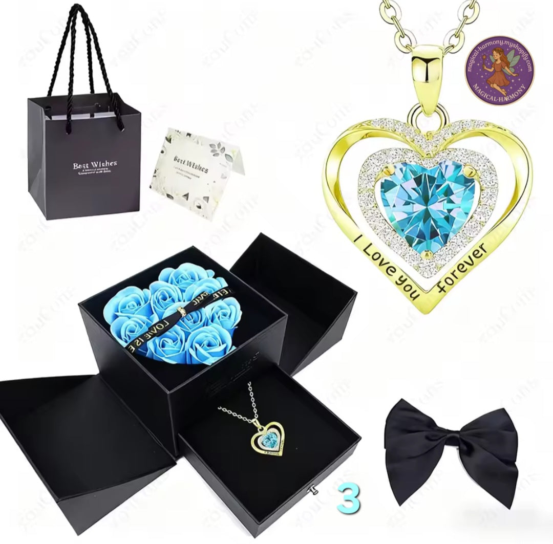 Heart Pendant Necklace Gift Sets.