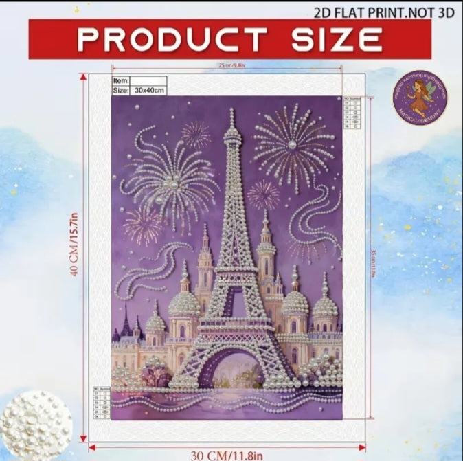 Frameless 5D Pearl Diamond Painting Kit