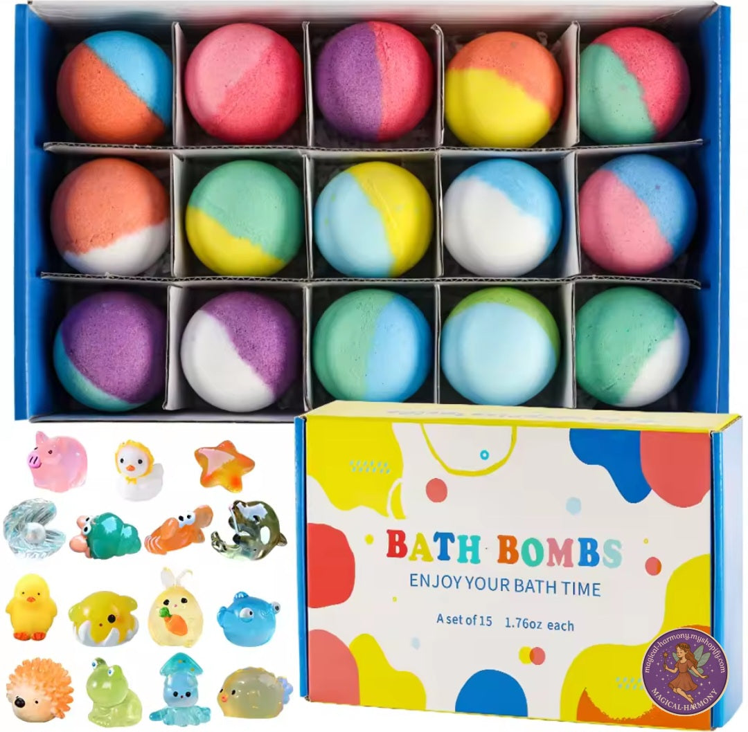 15 Kids Surprise Bath Bombs