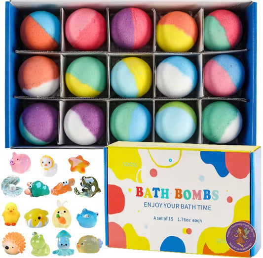 15 Kids Surprise Bath Bombs