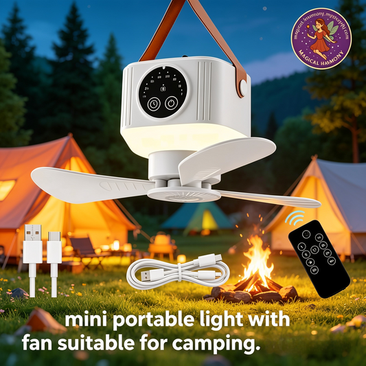 Portable LED Camping Light with Fan