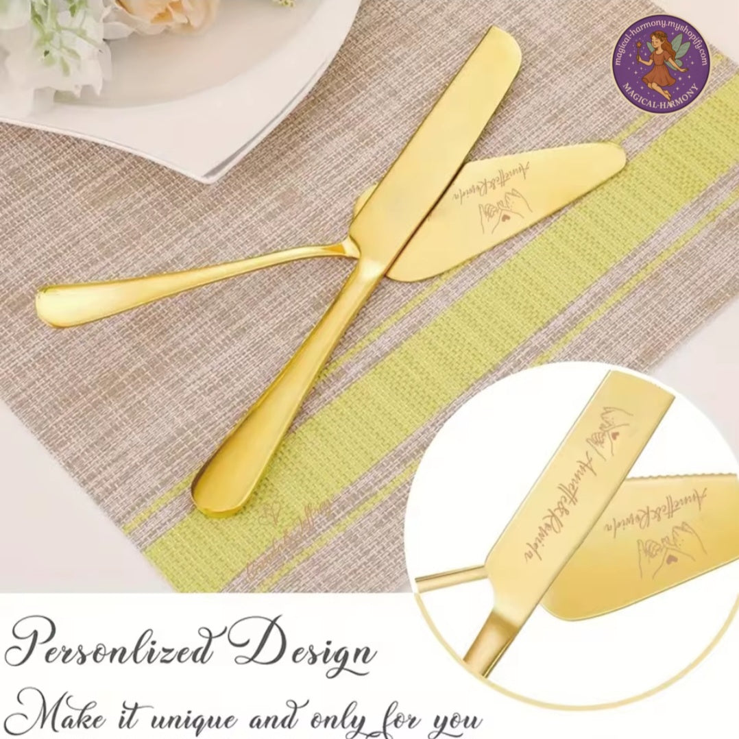 Personalised Wedding Cake Knife Set